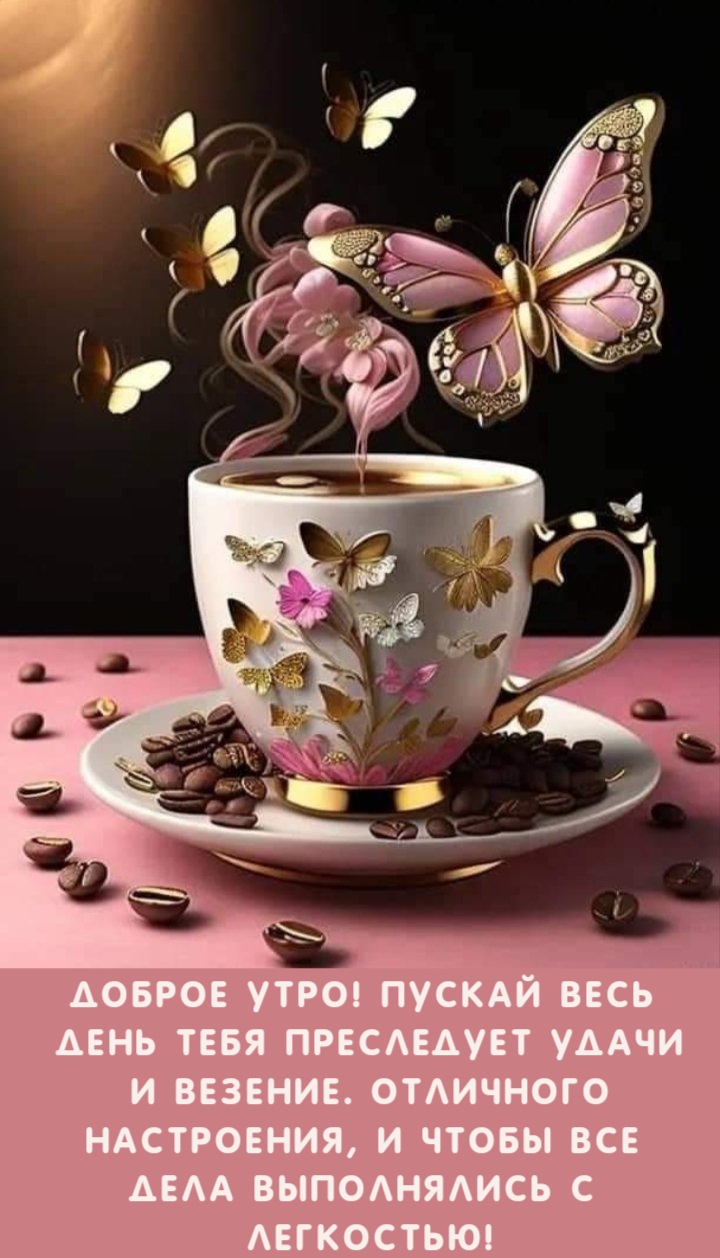 Пускай весь  день тебя преследует удачи  и везение.