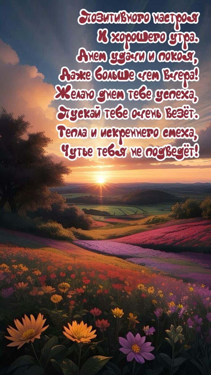 Позитивного настроя И хорошего утра