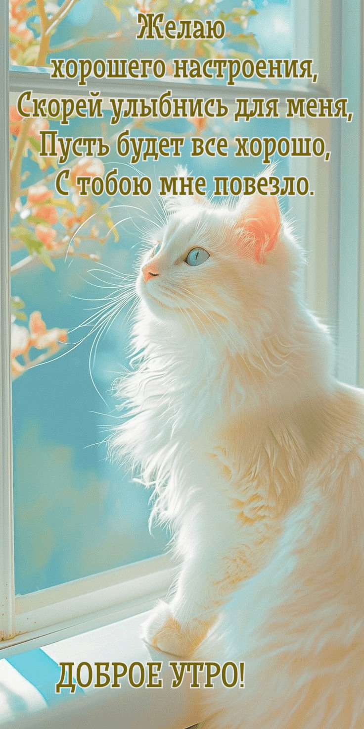 Желаю хорошего настроения, Скорей улыбнись для меня