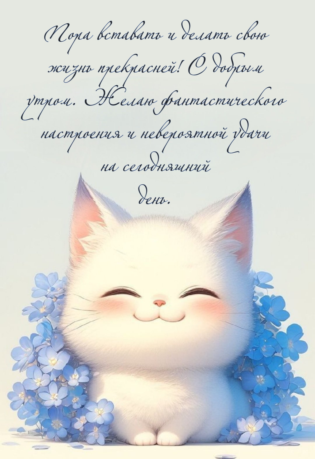Пора вставать и делать свою жизнь прекрасней! С добрым утром. Желаю фантастического настроения и невероятной удачи на сегодняшний день.