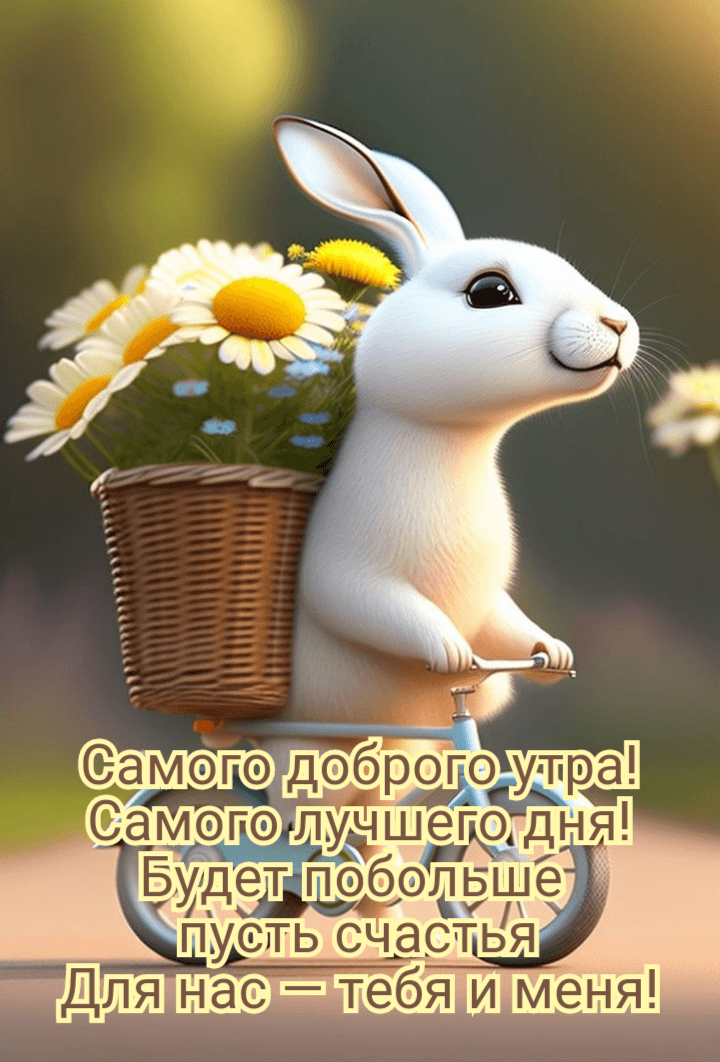 Будет побольше пусть счастья Для нас — тебя и меня!