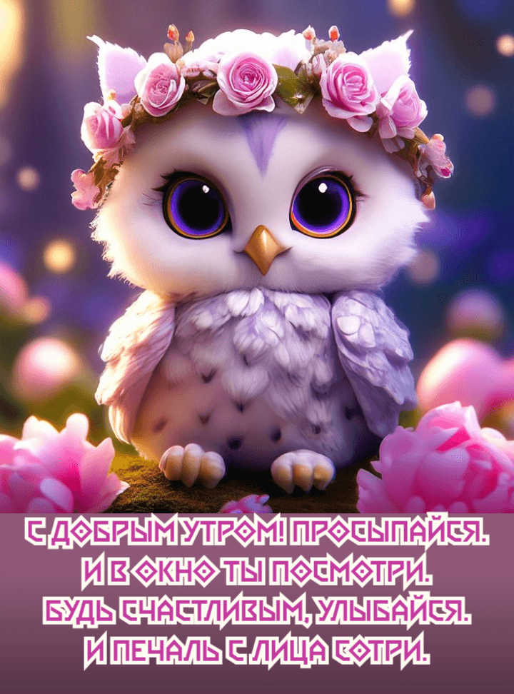 С добрым утром! Просыпайся. И в окно ты посмотри. Будь счастливым, улыбайся. И печаль с лица сотри.