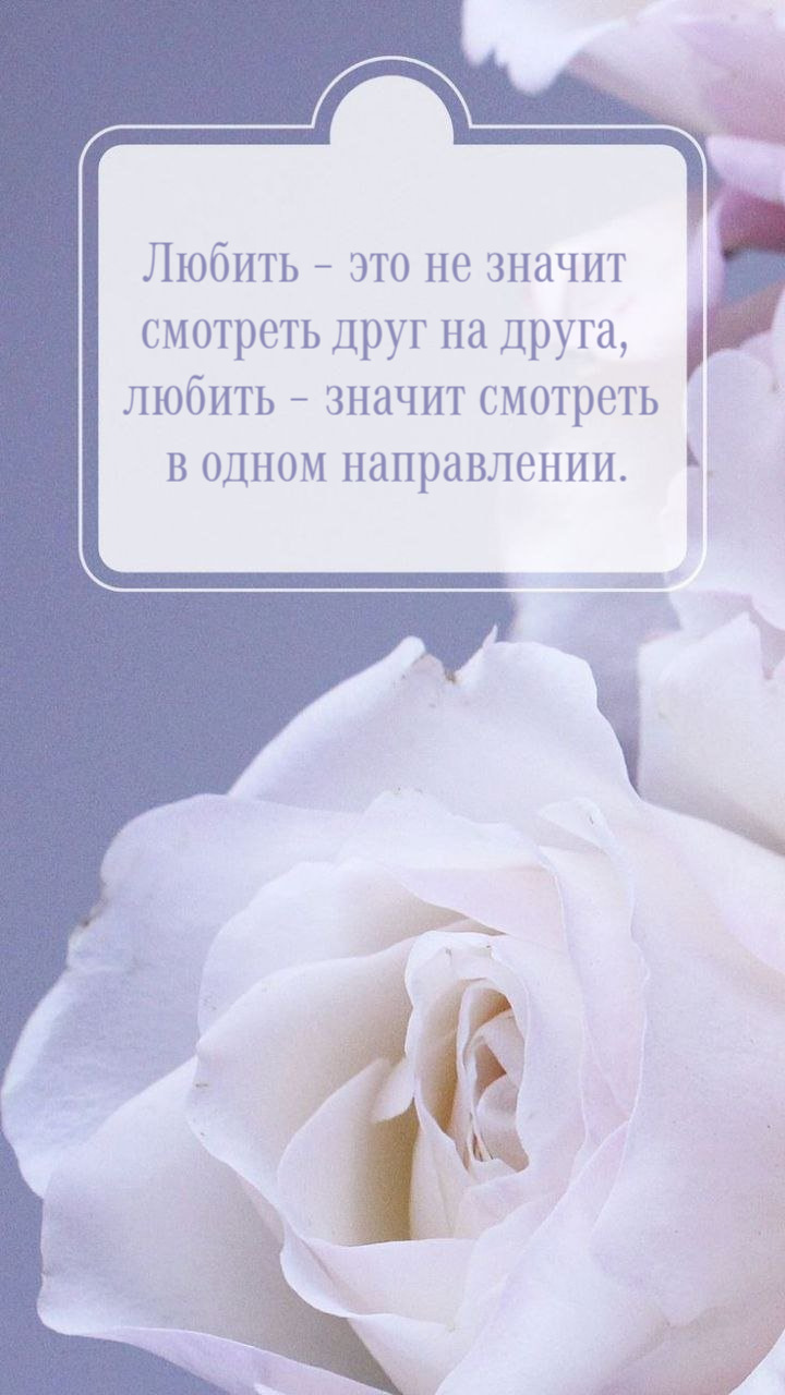 Любить – это не значит смотреть друг на друга