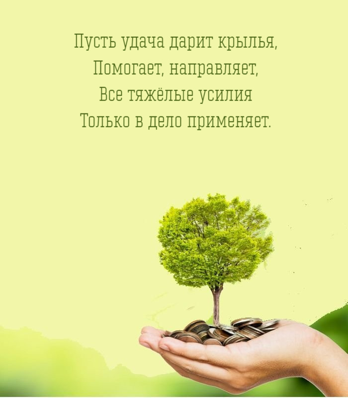 Пусть удача дарит крылья, Помогает, направляет
