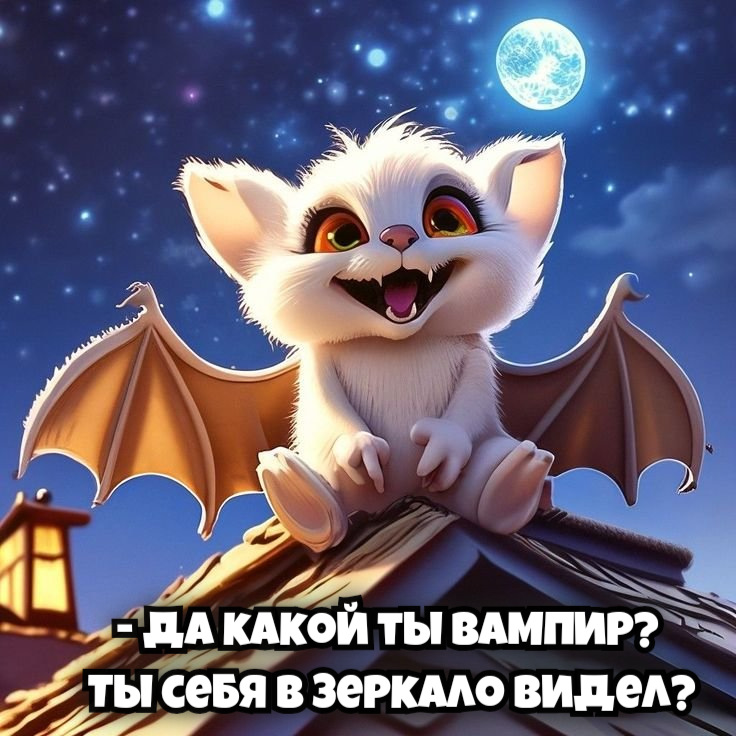 - Да какой ты вампир? Ты себя в зеркало видел?