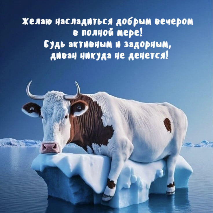Желаю насладиться добрым вечером в полной мере! Будь активным и задорным, диван никуда не денется!