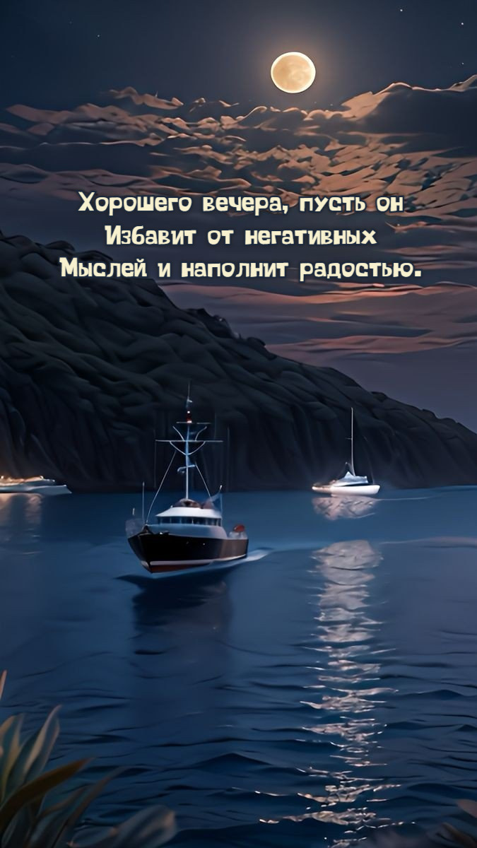 Хорошего вечера, пусть он Избавит от негативных Мыслей и наполнит радостью.