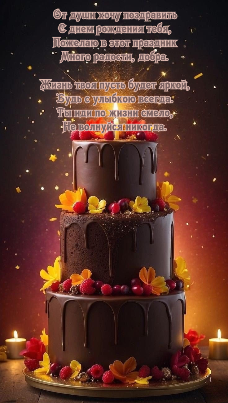 От души хочу поздравить С днем рождения тебя