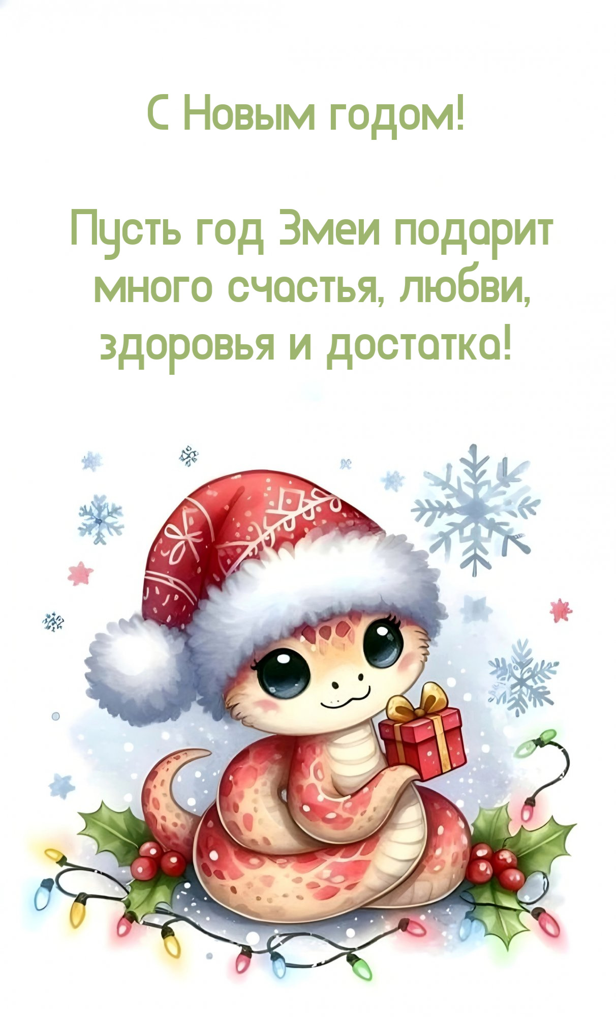 Пусть год Змеи подарит много счастья, любви