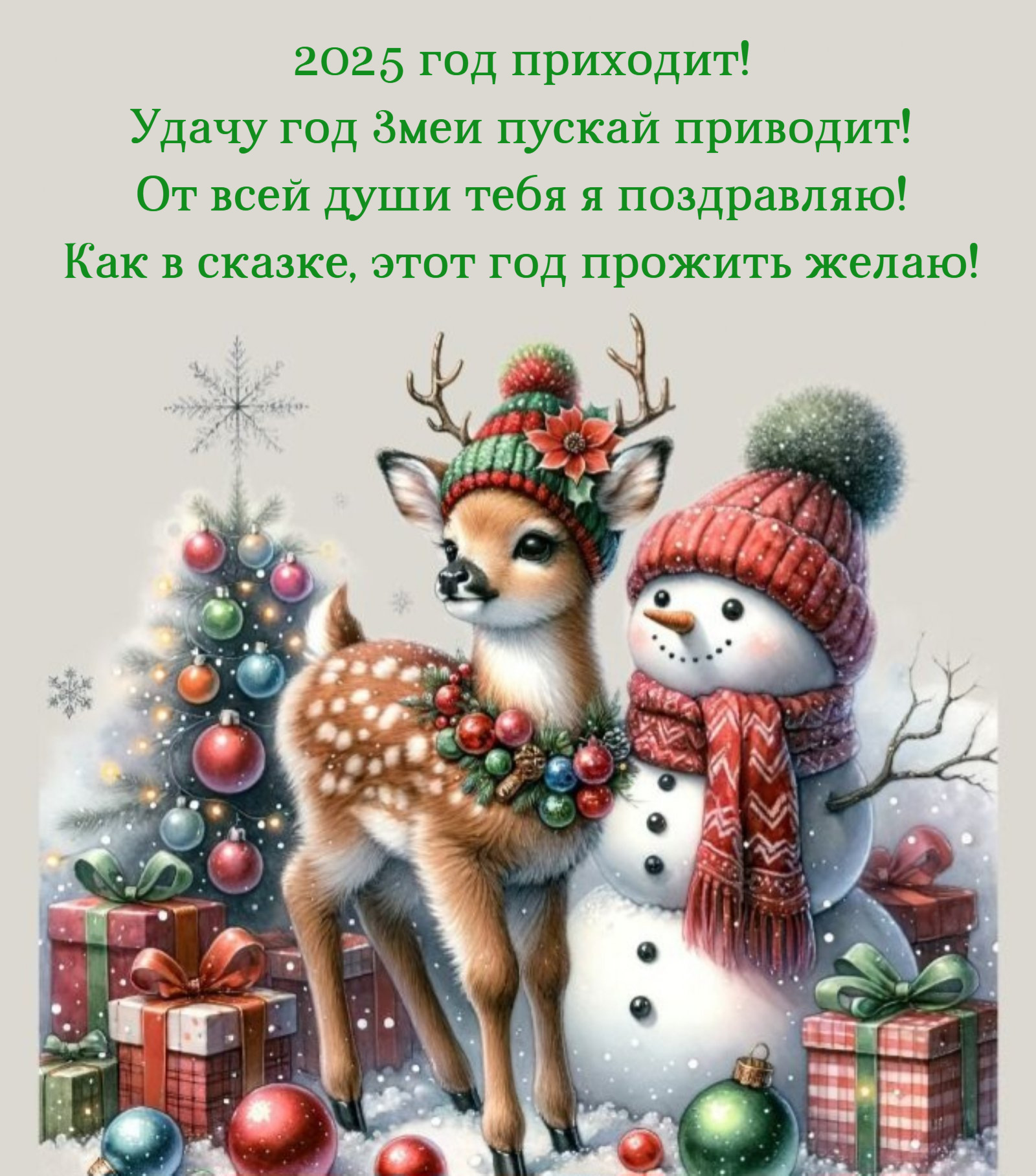 Удачу год Змеи пускай приводит!