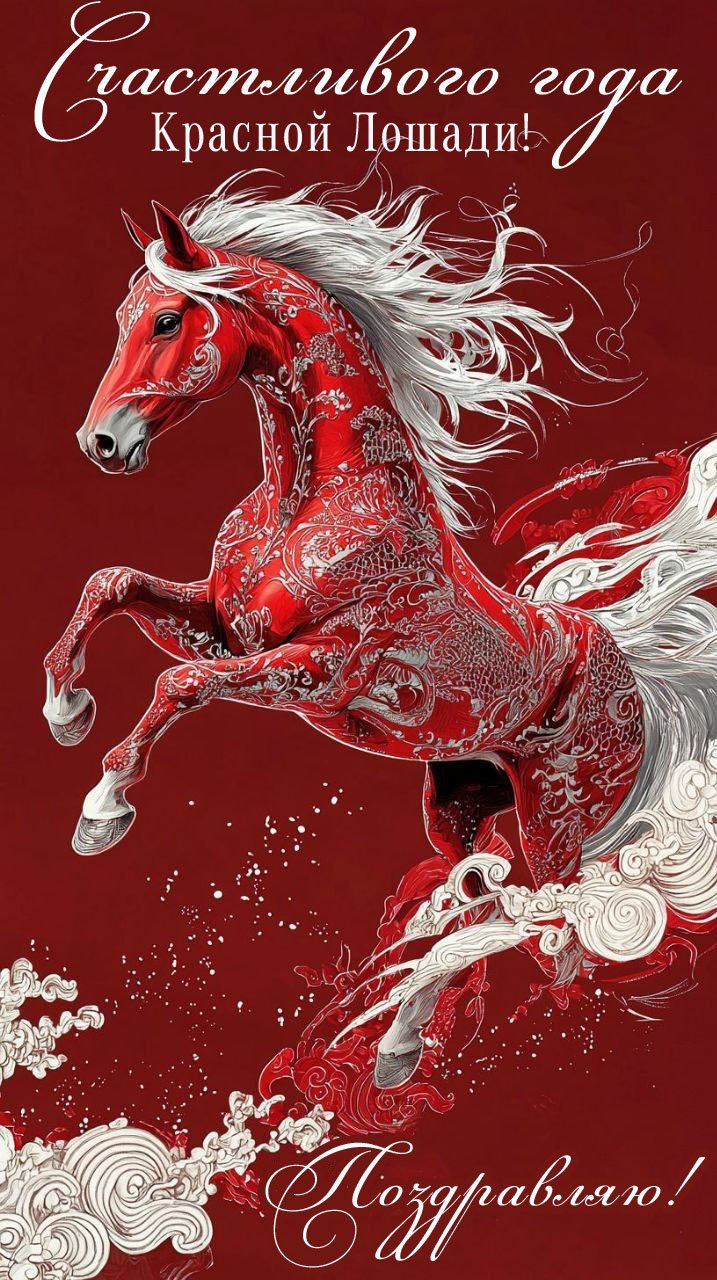 Счастливого года Красной Лошади!